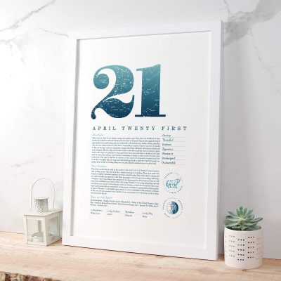 April 21st Birthday Print