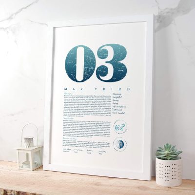 May 3rd Birthday Print