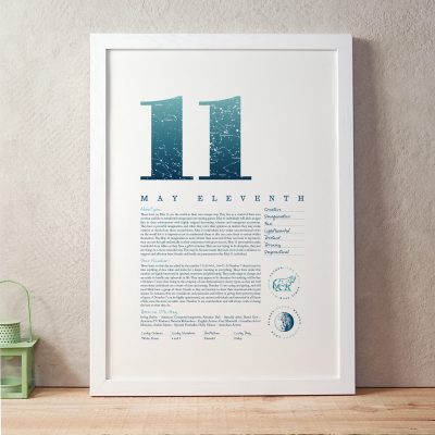 May 11th Birthday Print