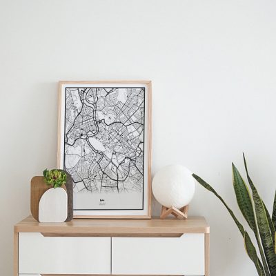 Street Map with White Wall